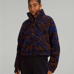 Lululemon Scuba Oversized Fleece Funnel Neck *Jacquard Jacket—POCKETS—GREAT!!